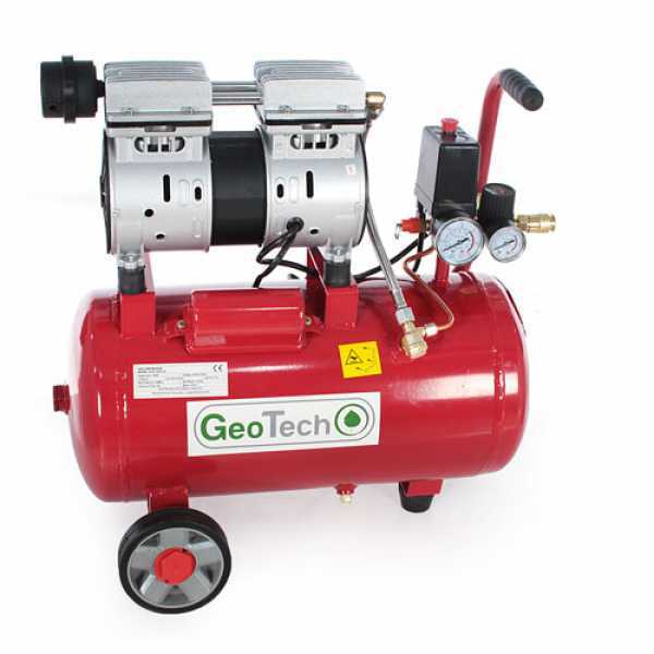 Compressore aria elettrico silenziato 24 lt oilless GeoTech S-AC 24.8.10 – motore 1 hp