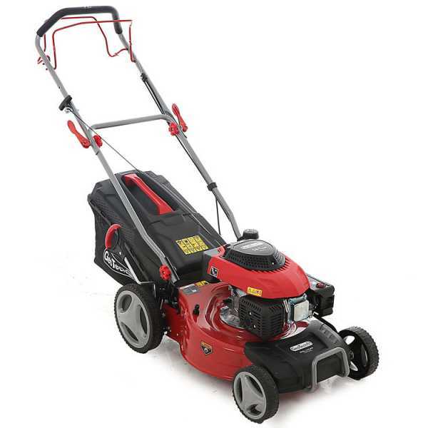 GeoTech Pro S46-140BG Petrol Lawn Mower – Self-propelled 2 in 1: Grass Collection + Rear Discharge