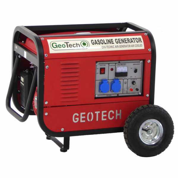 Generatore di corrente 2,5 kW monofase a benzina GeoTech GGSA3000 carrellato