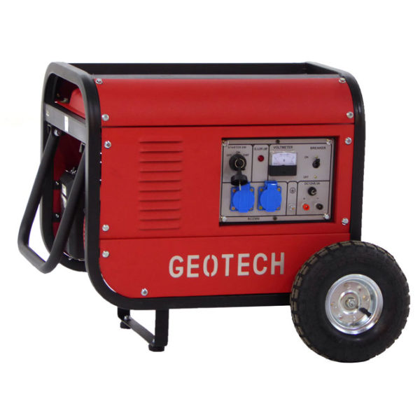 Benzin Stromerzeuger 230V einphasig GeoTech GGSA3000ES – 2,5 kW – mit Rädern – mit E-Starter
