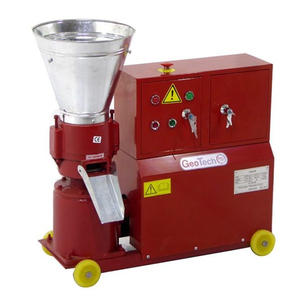 Machine à pellets Triphasée 5,3 CV GeoTech – Fabrication de pellet pour le chauffage